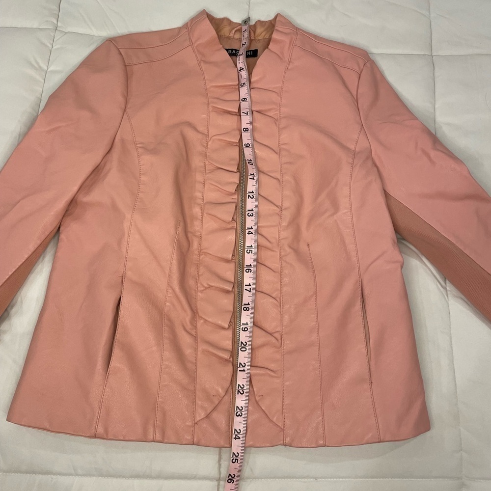 Baccini Faux Leather Pink Jacket - Picture 8 of 11
